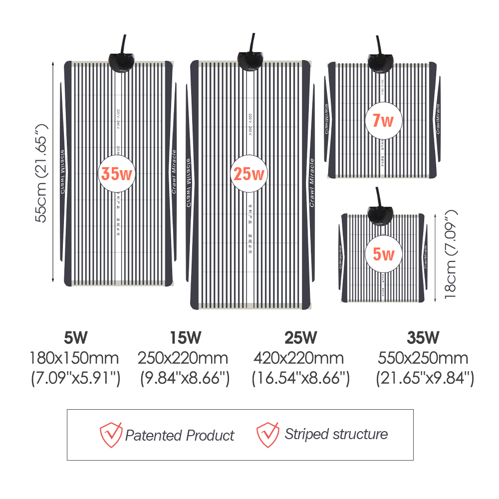 5W 15W 25W 35W Graphene Reptil - Seedling Heat Mat 评论和价格